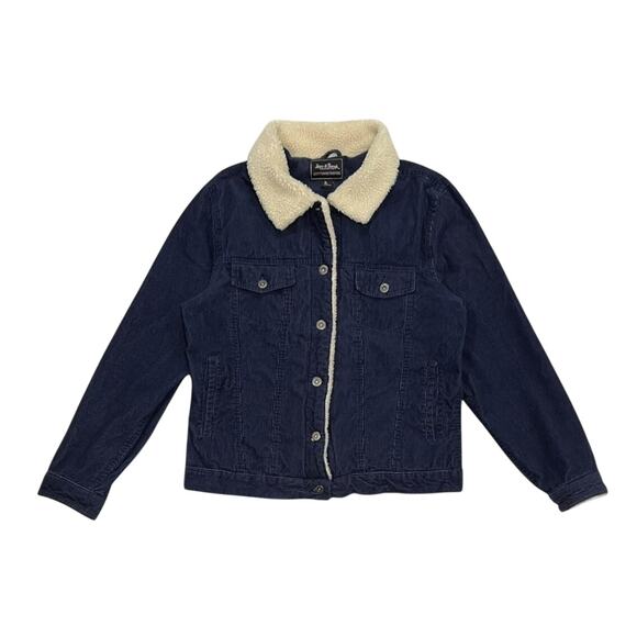 ★ Steve & Barry’s (Navy Blue) Corduroy Sherpa Collar Trucker Jacket ★ - Picture 1 of 8